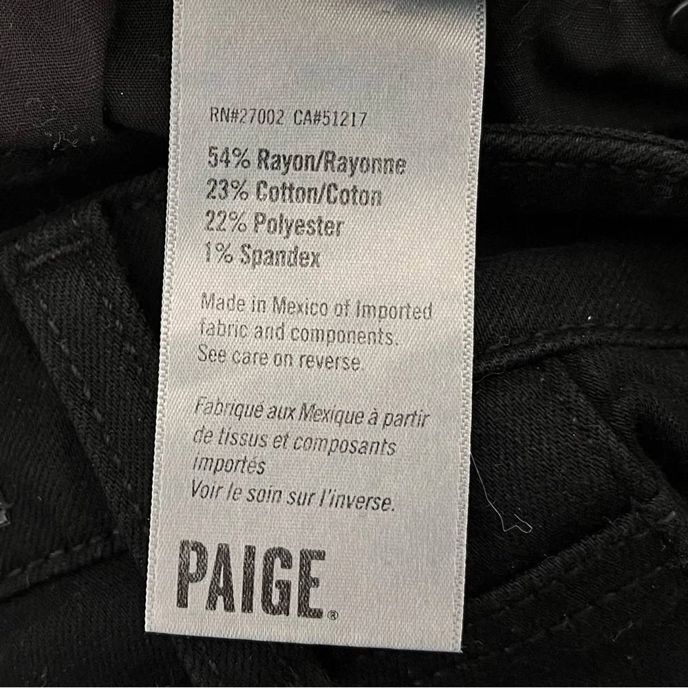 PAIGE Women's Hoxton Straight Leg‎ Black Shadow Jeans Size 29 - Picture 10 of 15
